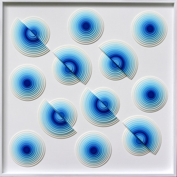 Ice - Acrylique et carton contrecollé sur MDF, 50X50 cm