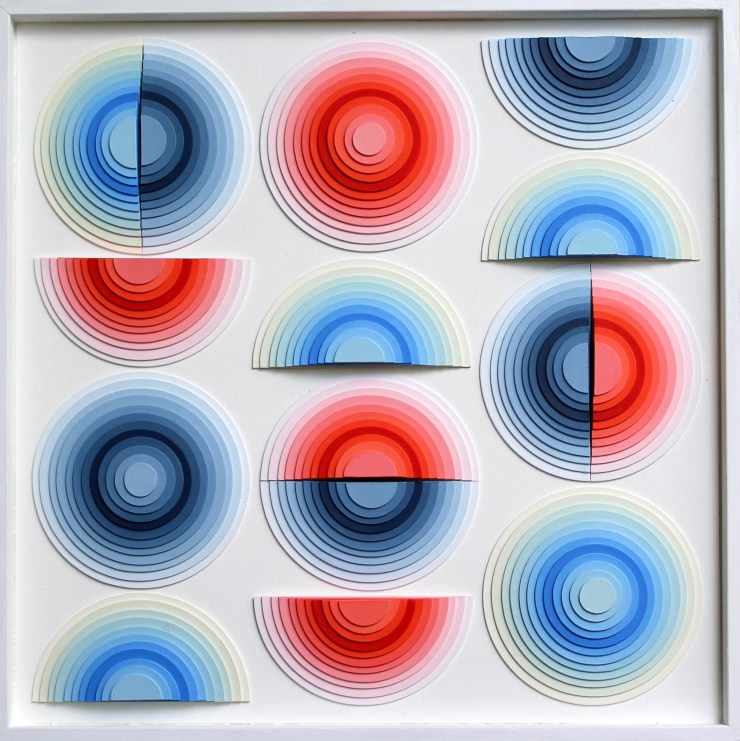 Variation - Acrylique et carton contrecollé sur MDF, 40X40 cm