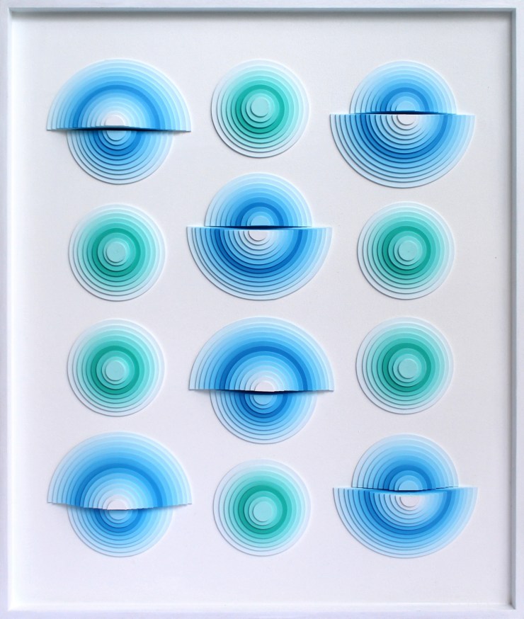 Variation III - Acrylique et carton contrecollé sur MDF, 54X64 cm