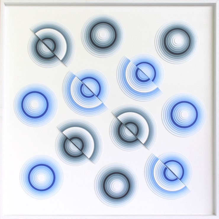 Variation IV - Acrylique et carton contrecollé sur MDF, 64X64 cm