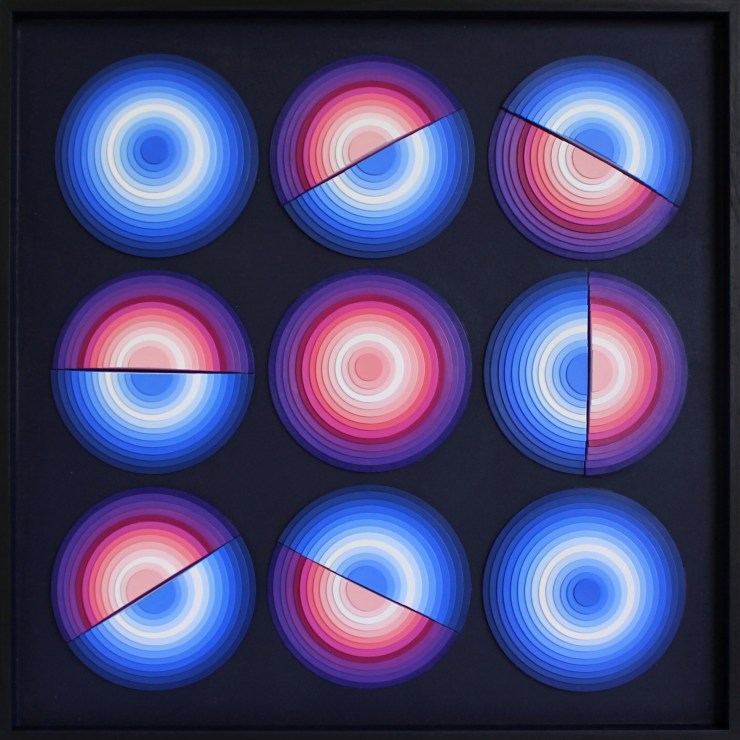 Rotation 2 - Acrylique et carton contrecollé sur MDF, 54X54 cm