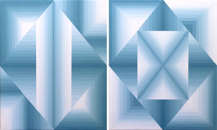 Diptyque - Acrylique sur toile 38X46 cm