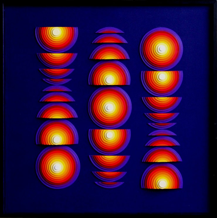 Incandescence - Acrylique et carton contrecollé sur MDF, 50X50 cm