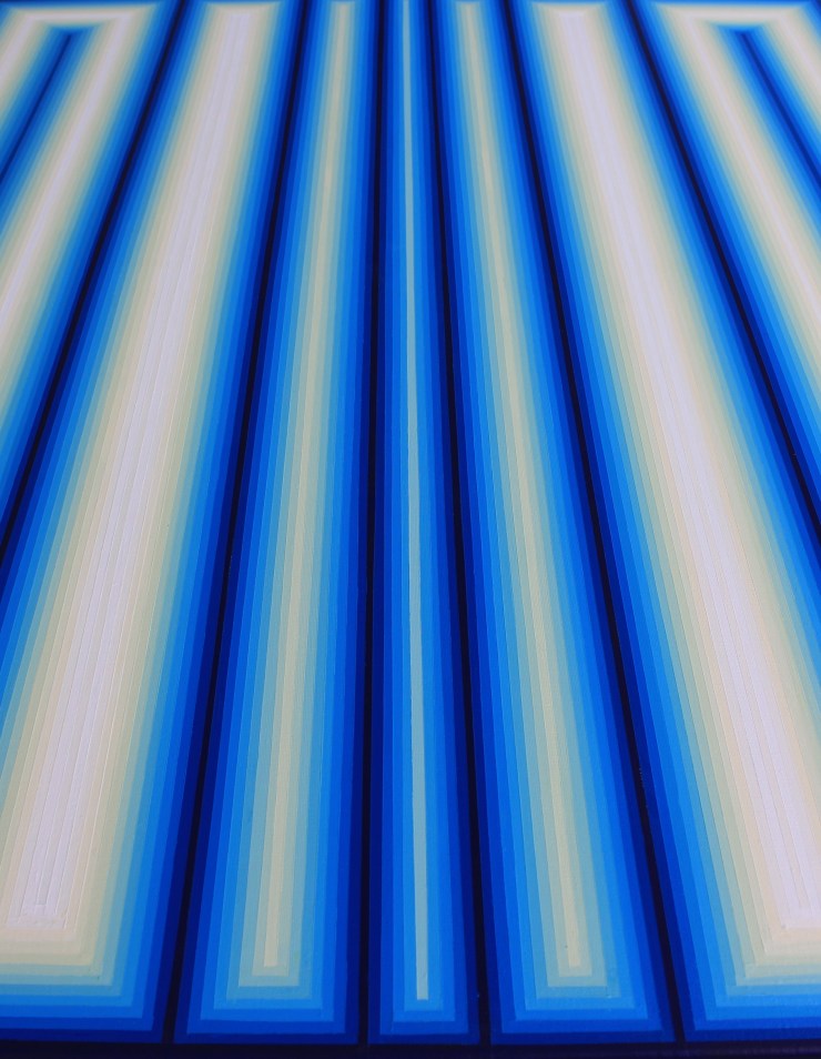 Triptych Garden (détail) - Acrylique sur toile 270X116 cm