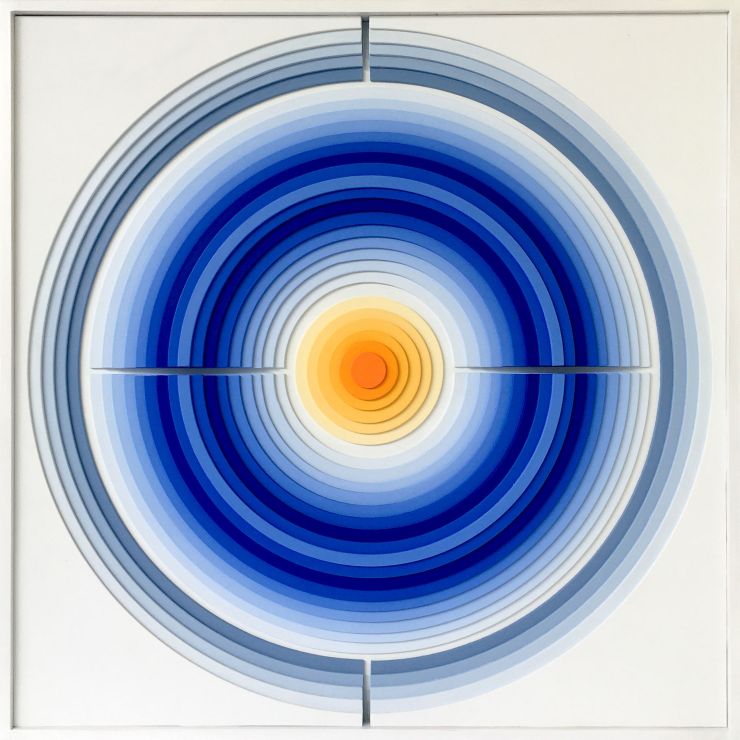 Circle 1 - Acrylique et carton contrecollé sur MDF, 62X62 cm